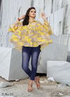 Yellow And Cream Colour Latest Fancy Designer Party Wear Cotton Printed Heavy Shirt Collection RAINBOW 03